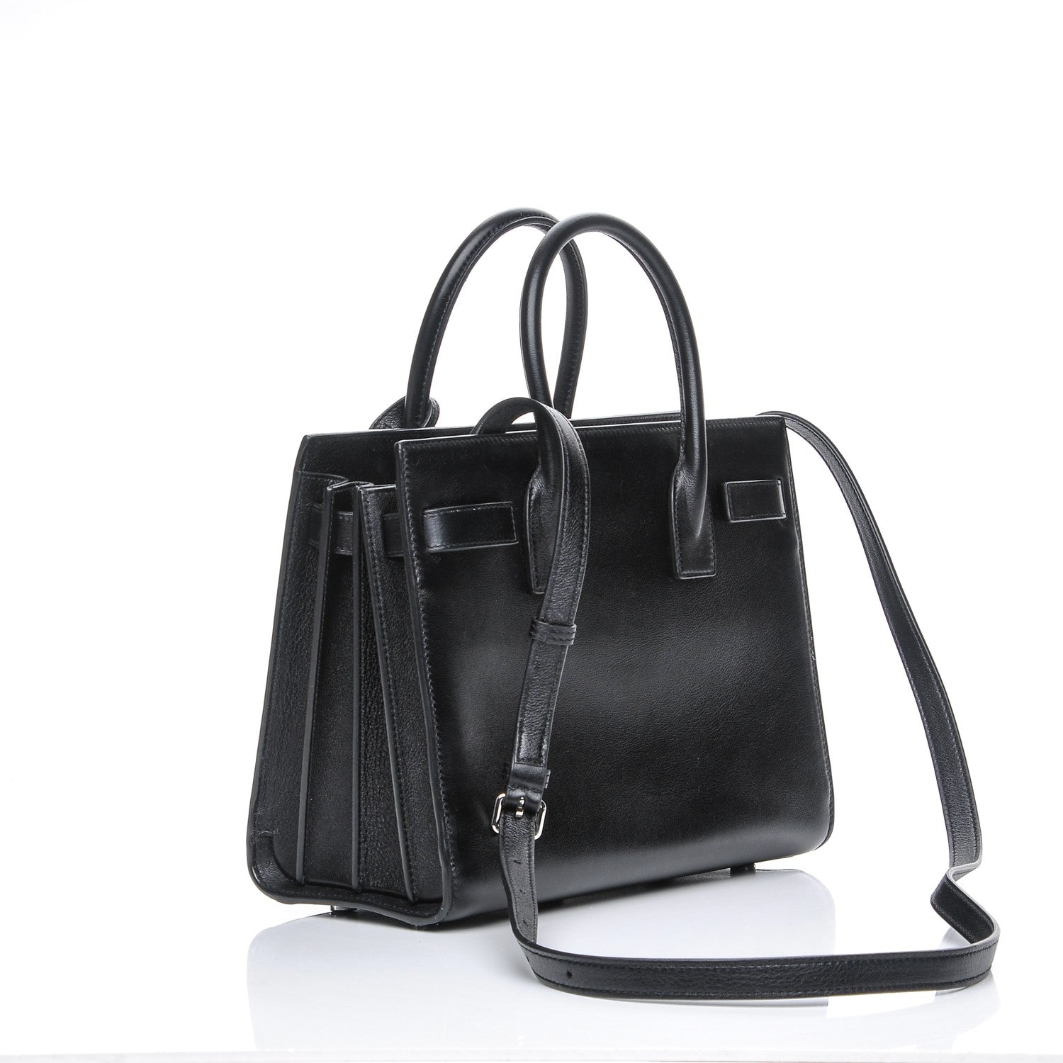 Saint Laurent Calfskin Patchwork Baby Sac De Jour Black 3 of 7