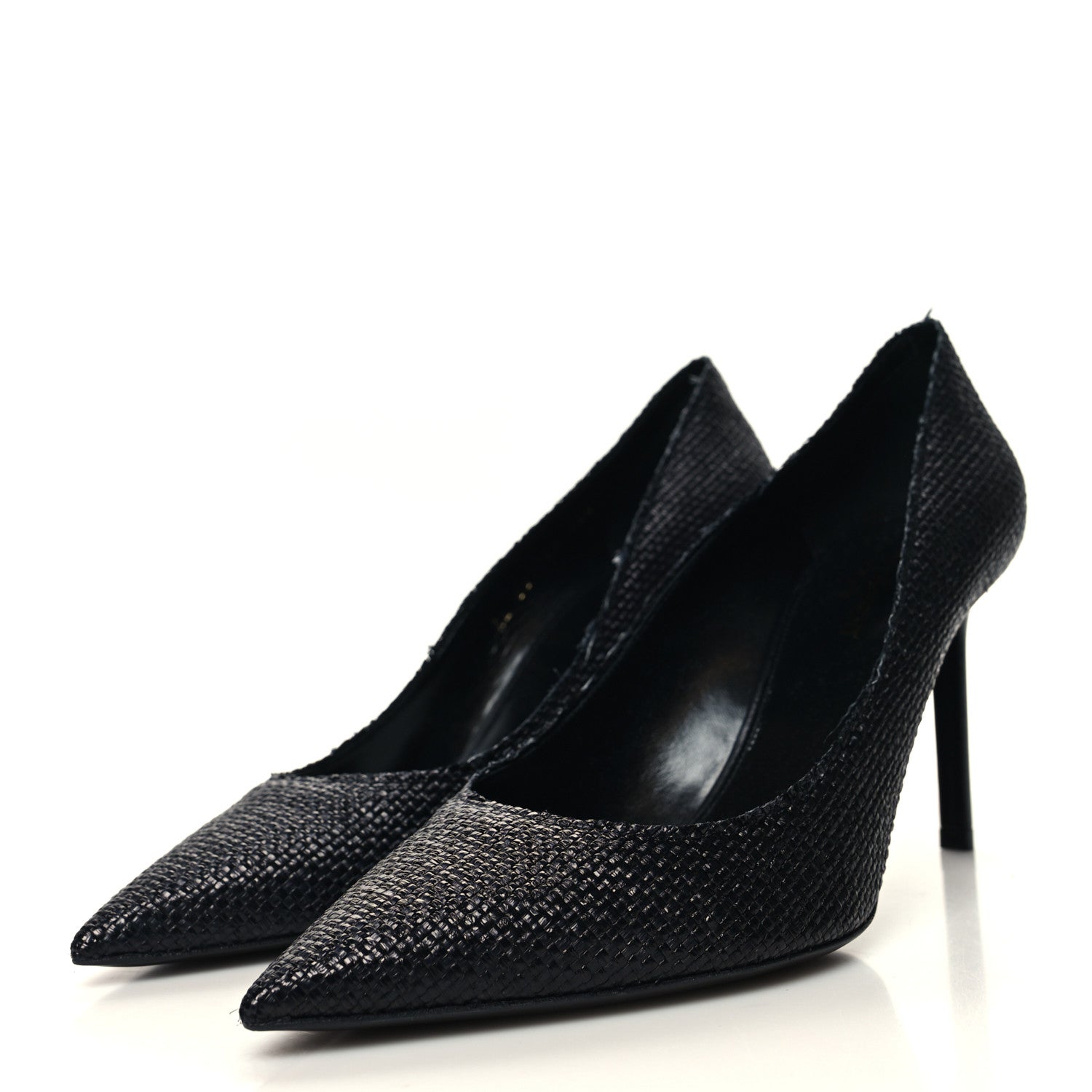 Saint Laurent Raffia Anja 105 Pumps 40.5 Black 3 of 10