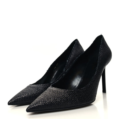 Saint Laurent Raffia Anja 105 Pumps 40.5 Black 3 of 10