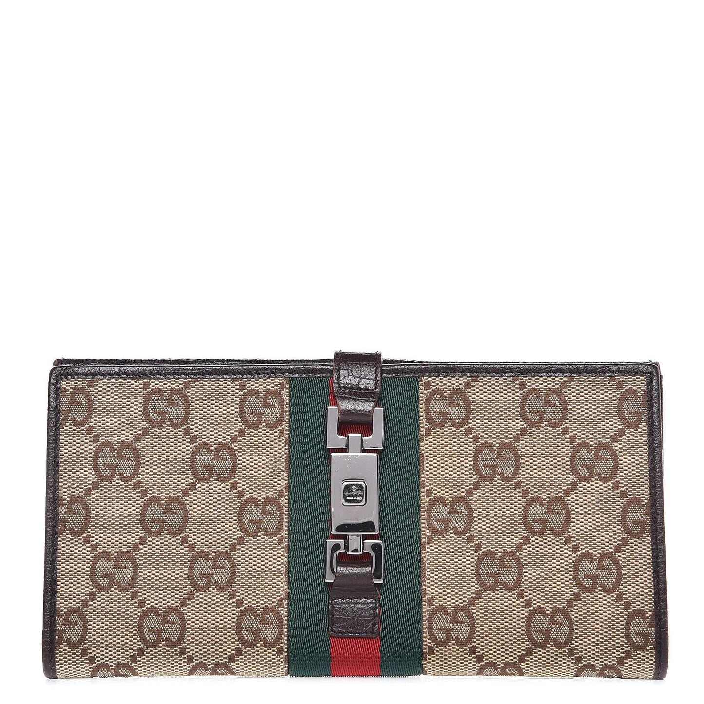 Monogram Calfskin Web Blake Continental Wallet Brown