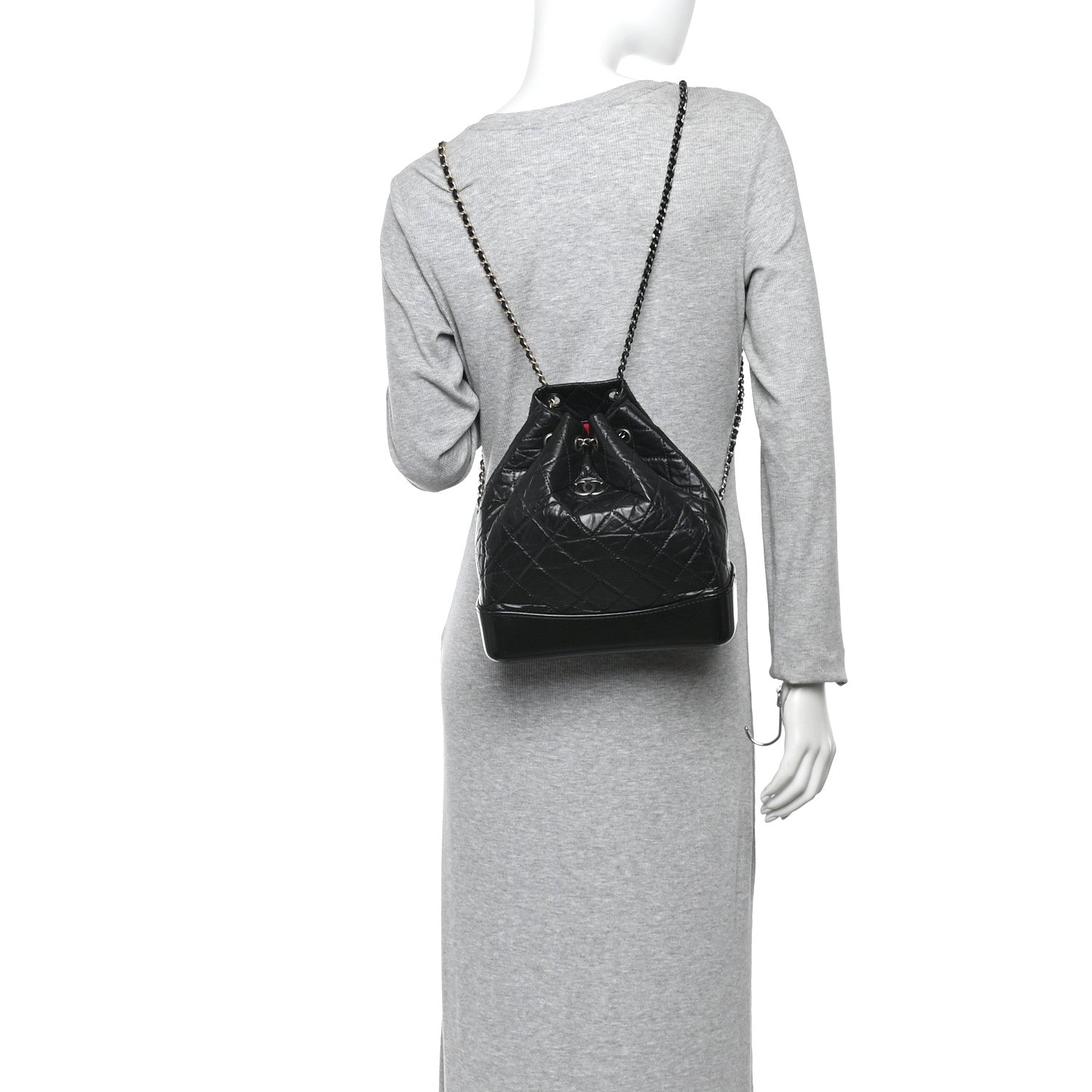 Chanel Aged Calfskin Quilted Small Gabrielle Backpack Black 1866885 – FASHIONPHILE