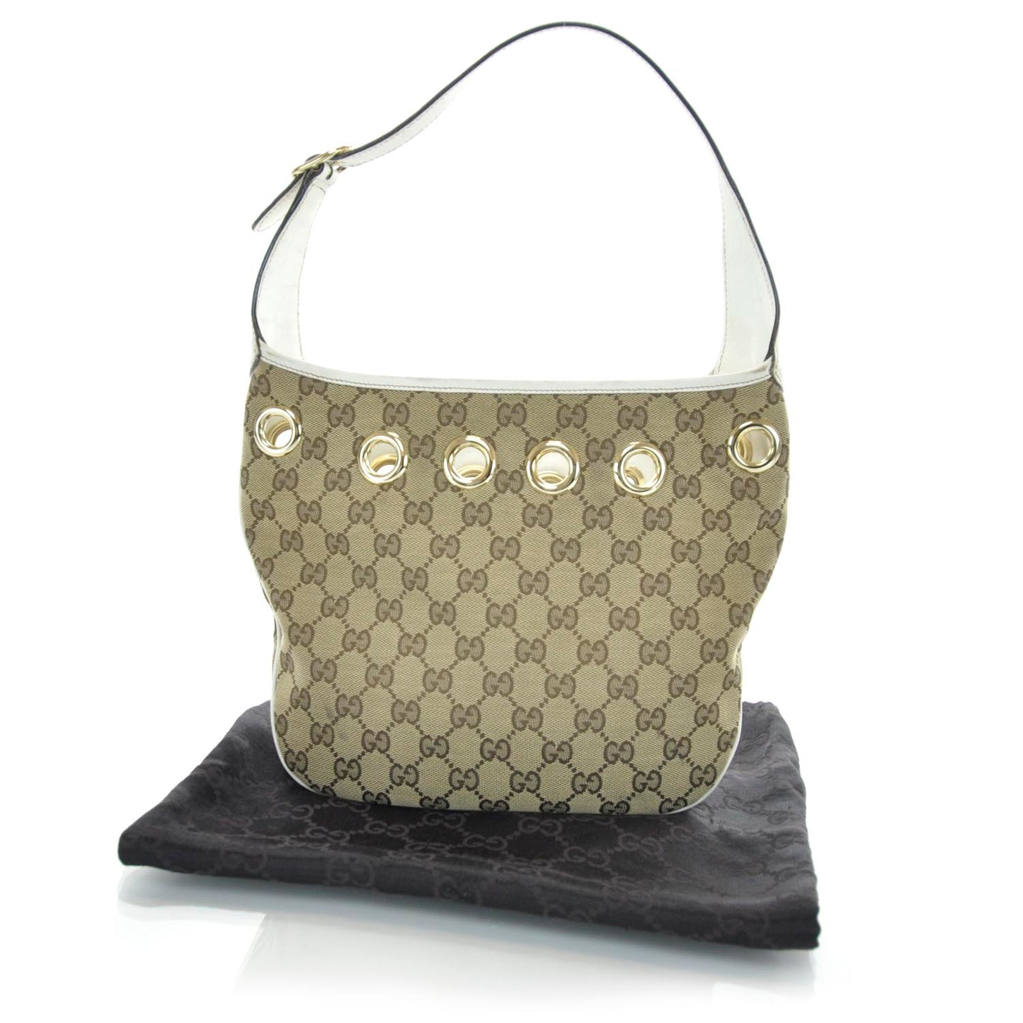 Monogram Positano Hobo White