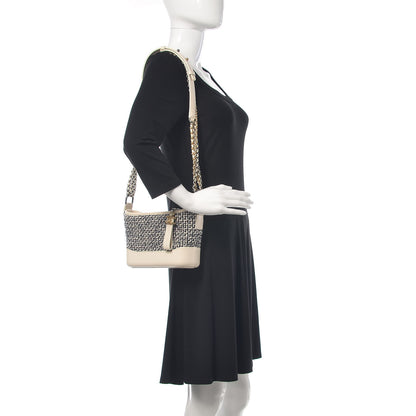 Chanel Tweed Calfskin Quilted Small Gabrielle Hobo Ivory Multicolor 2 of 10