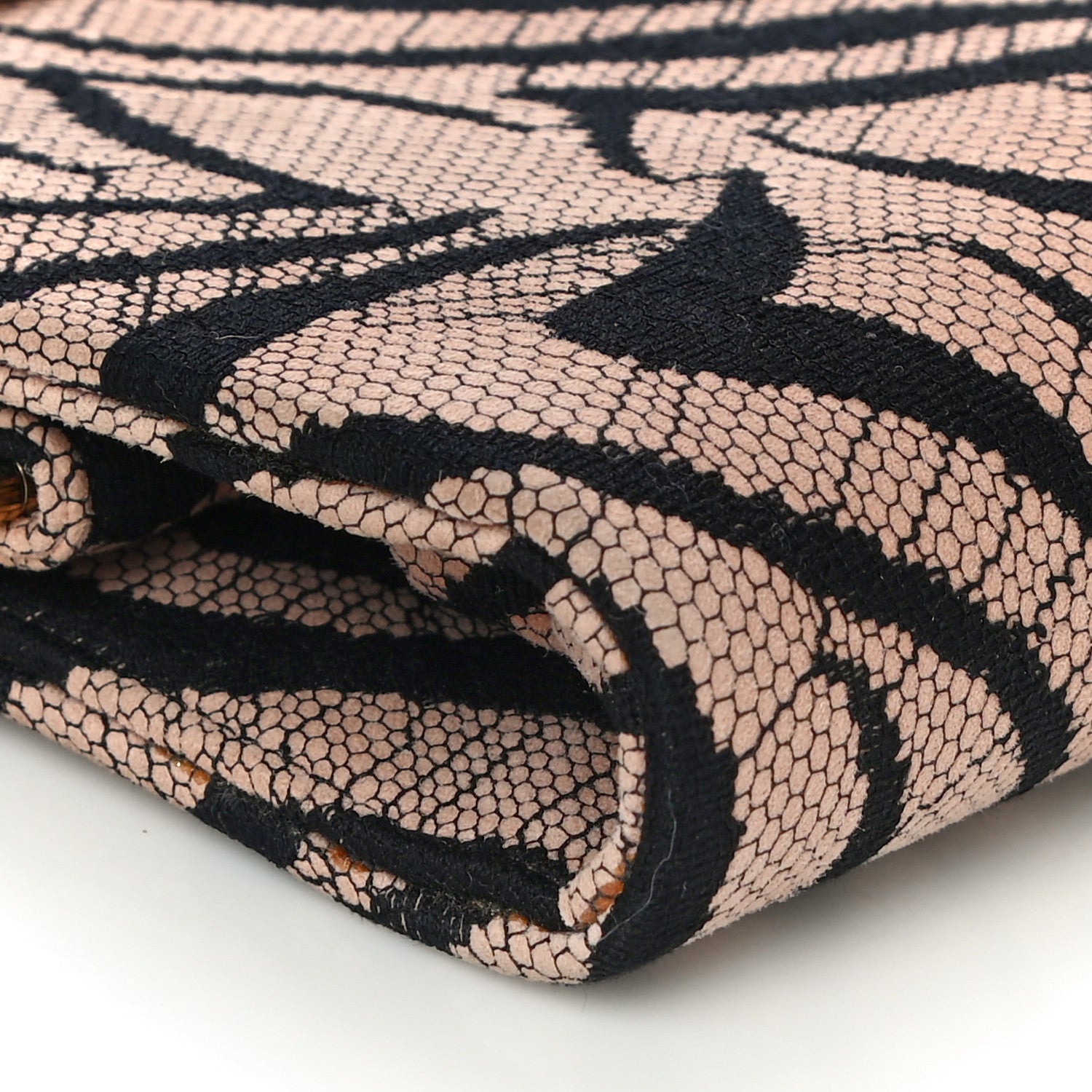 Jimmy Choo Suede Lace Zebra Print Cayla Clutch Vintage Rose 10 of 11