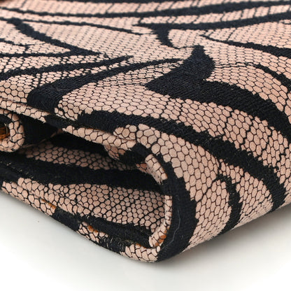 Jimmy Choo Suede Lace Zebra Print Cayla Clutch Vintage Rose 10 of 11