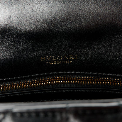 Bulgari Calfskin Matelasse Medium Serpenti Sugarloaf Shoulder Bag Black 6 of 11