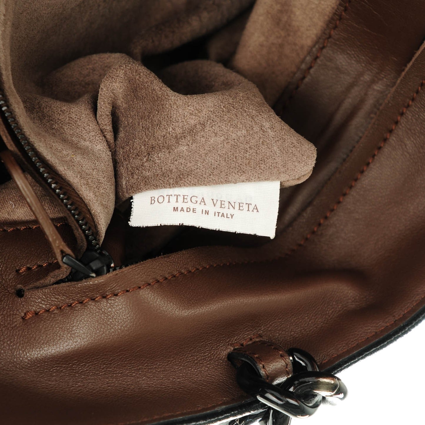 Nappa Intrecciato Karung Glass Tote Brown