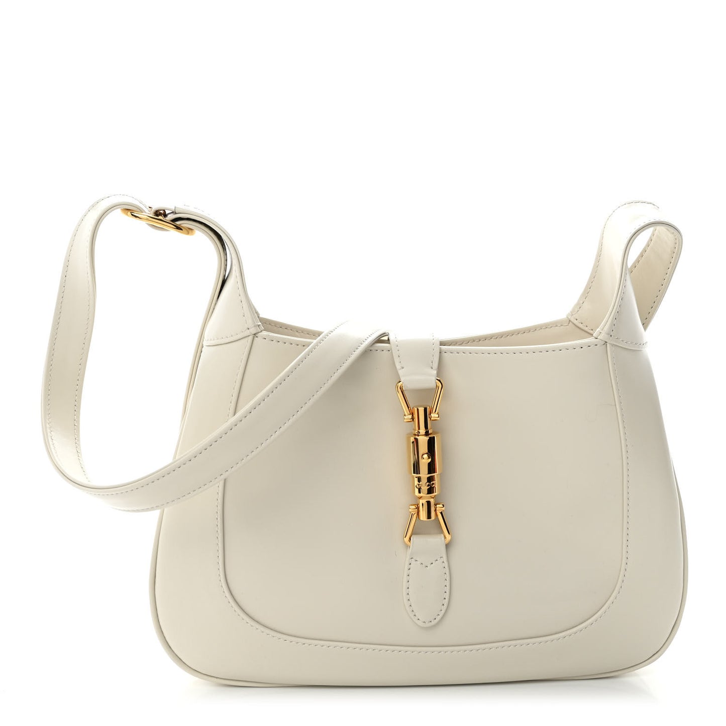 Boarded Dyana Lux Calfskin Small Jackie 1961 Hobo Mystic White