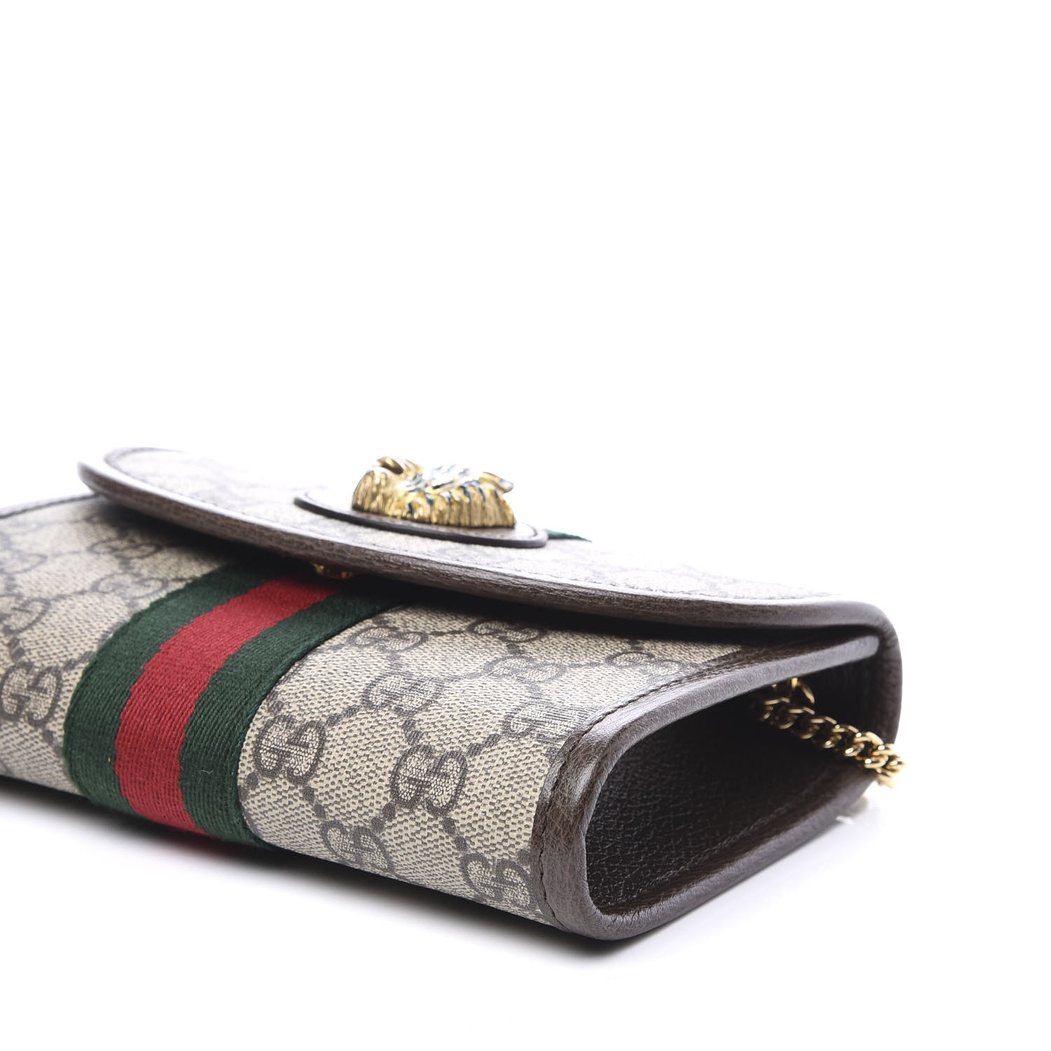 Gucci GG Supreme Monogram Web Mini Rajah Slim Flap Shoulder Bag Beige New Acero 6 of 11