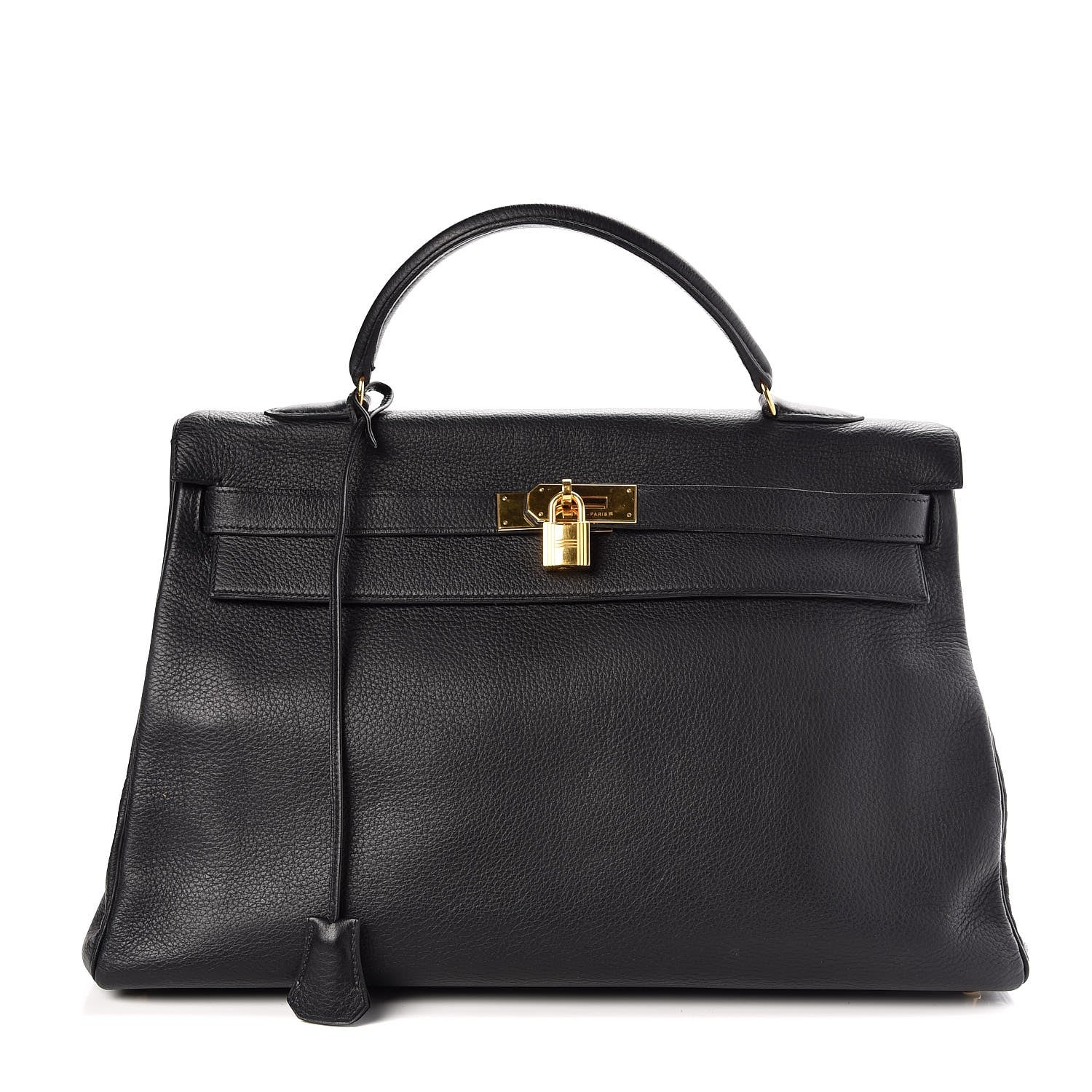 Hermes Taurillon Clemence Kelly 40 Black 1 of 35