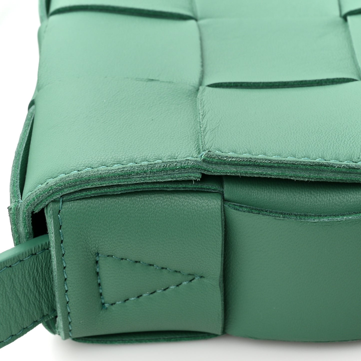 Lambskin Maxi Intrecciato Small Cassette Crossbody Bag Mermaid
