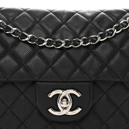 Chanel Washed Caviar Quilted Maxi Single Flap Black 8 of 11