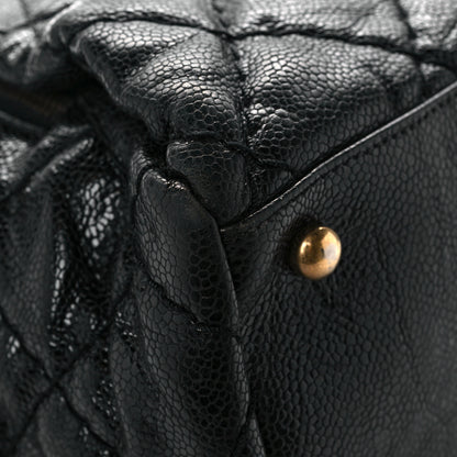 Chanel Crumpled Grained Calfskin Large Coco Pleats Tote Black 8 of 14