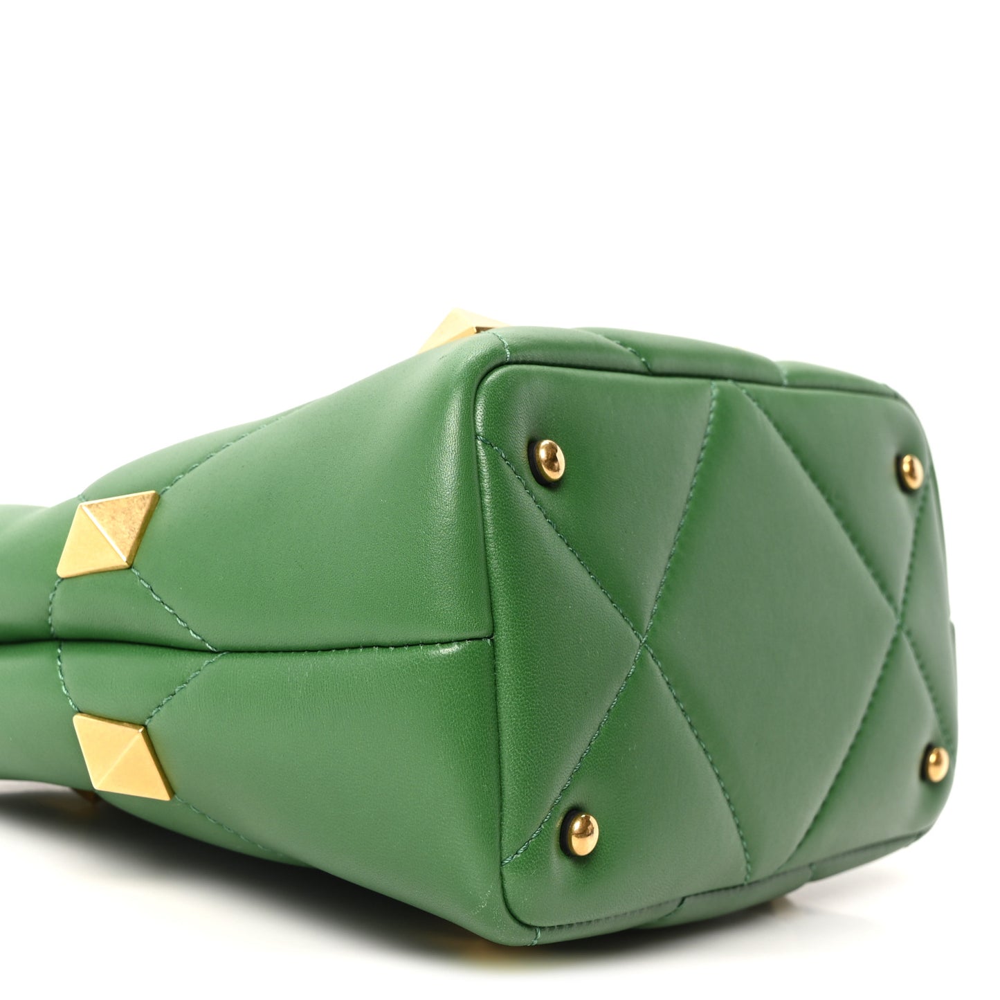 Nappa Small Roman Stud The Handle Bag Gea Green