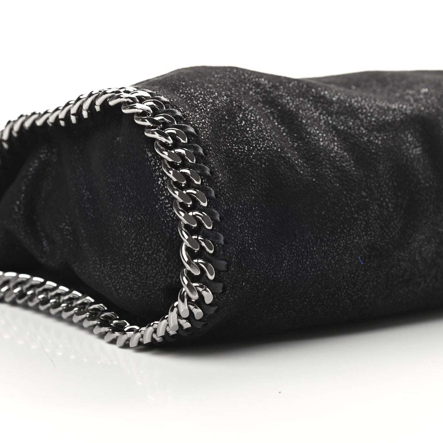 Shaggy Deer Mini Falabella Fold Over Tote Black