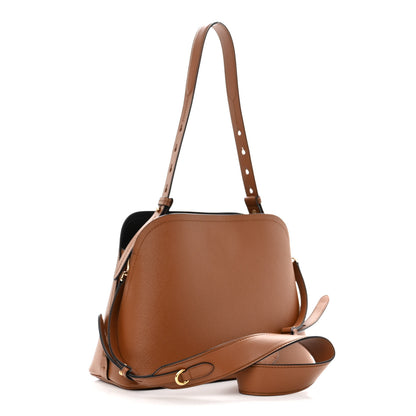 Prada Saffiano Cuir Calfskin Matinee Tote Cognac Black 3 of 9
