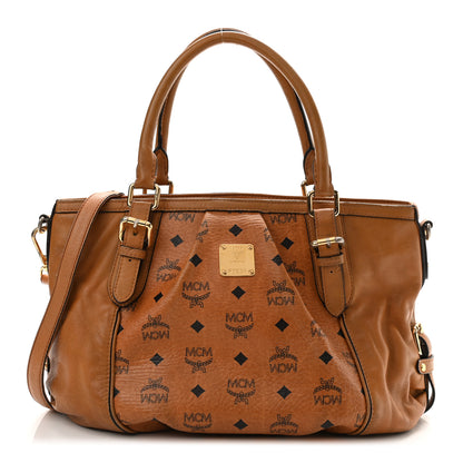 MCM Visetos Essentials Shopper Tote Small Cognac 1 of 21