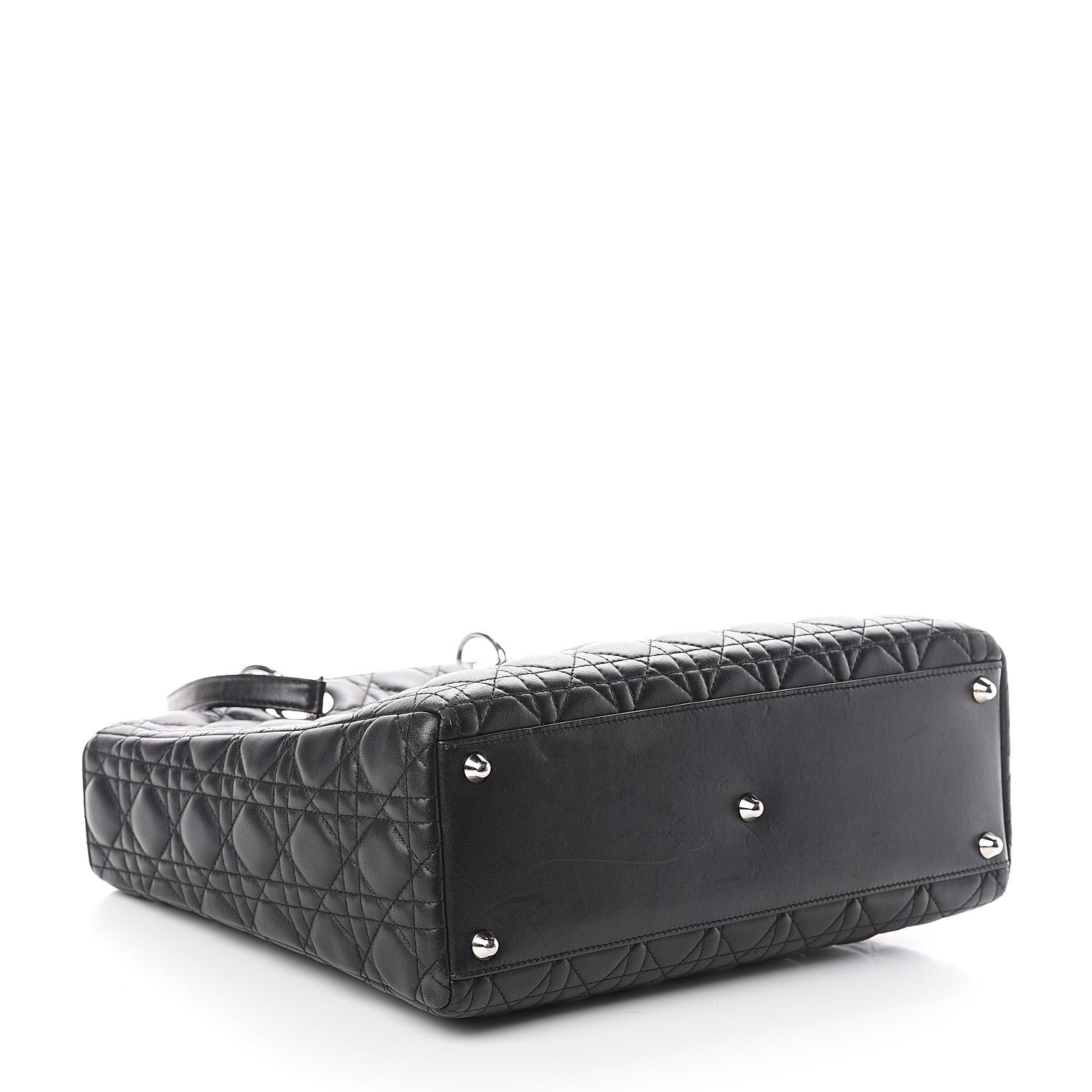 Christian Dior Lambskin Cannage Large Lady Dior Black 3 of 7