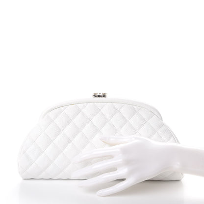 Chanel Caviar Quilted Timeless Clutch White 2 of 14