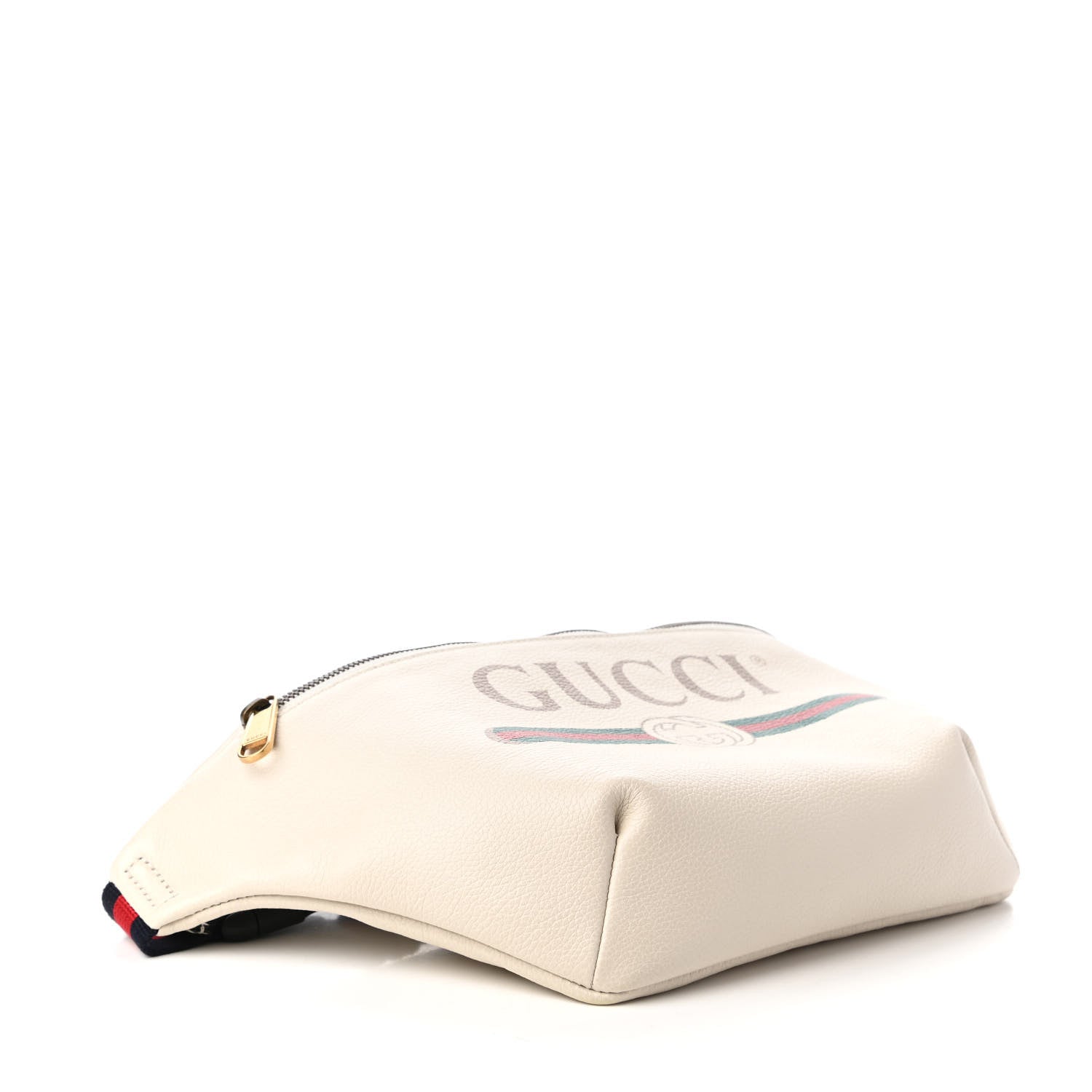 Gucci Grained Calfskin Logo Belt Bag White 4 of 12