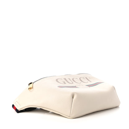 Gucci Grained Calfskin Logo Belt Bag White 4 of 12