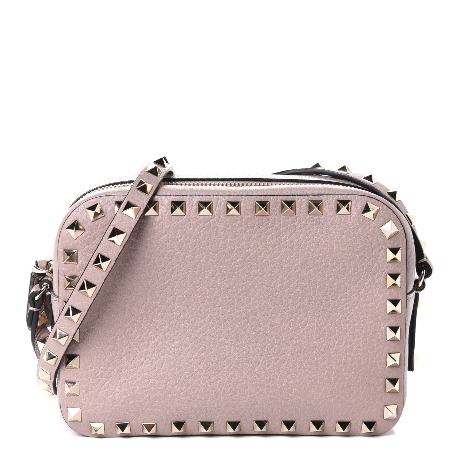 Valentino Garavani Grained Calfskin Rockstud Camera Crossbody Bag Poudre 1 of 4