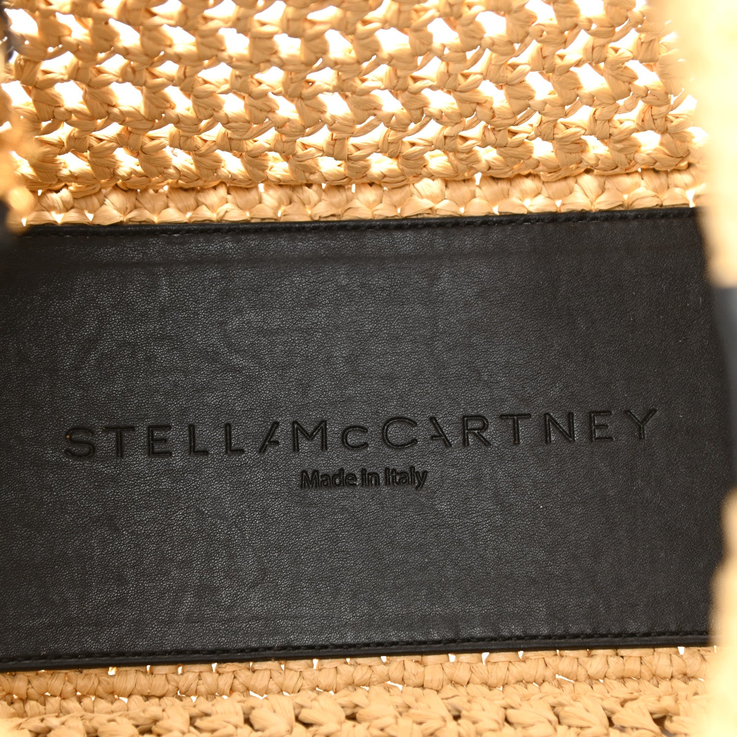 Stella McCartney Braided Raffia Eco Alter Napa Perforated Logo Crossbody Bag Natural 7 of 10