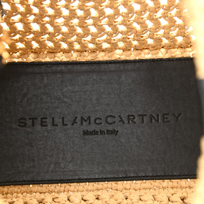 Stella McCartney Braided Raffia Eco Alter Napa Perforated Logo Crossbody Bag Natural 7 of 10