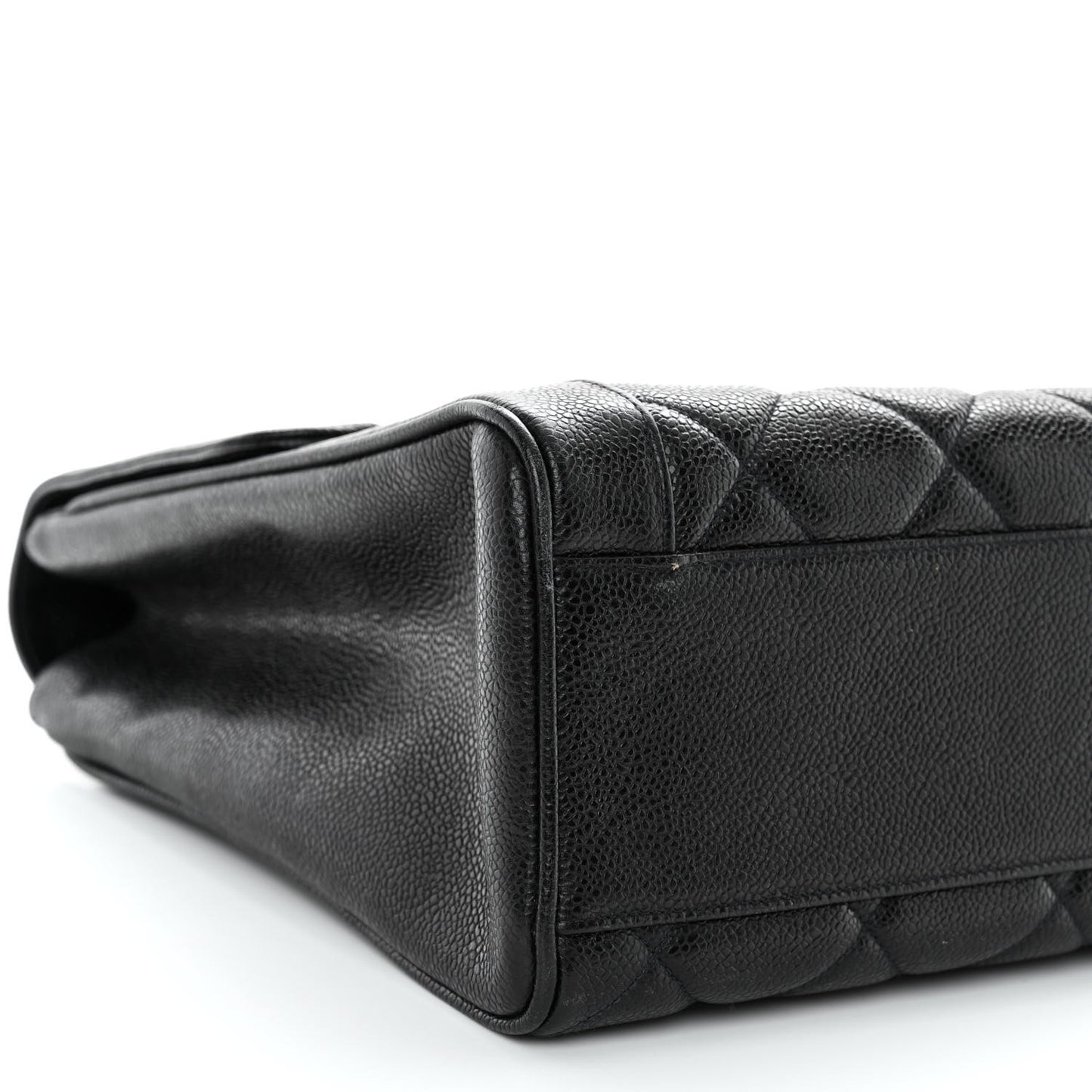 Caviar Quilted Briefcase Laptop Bag Black