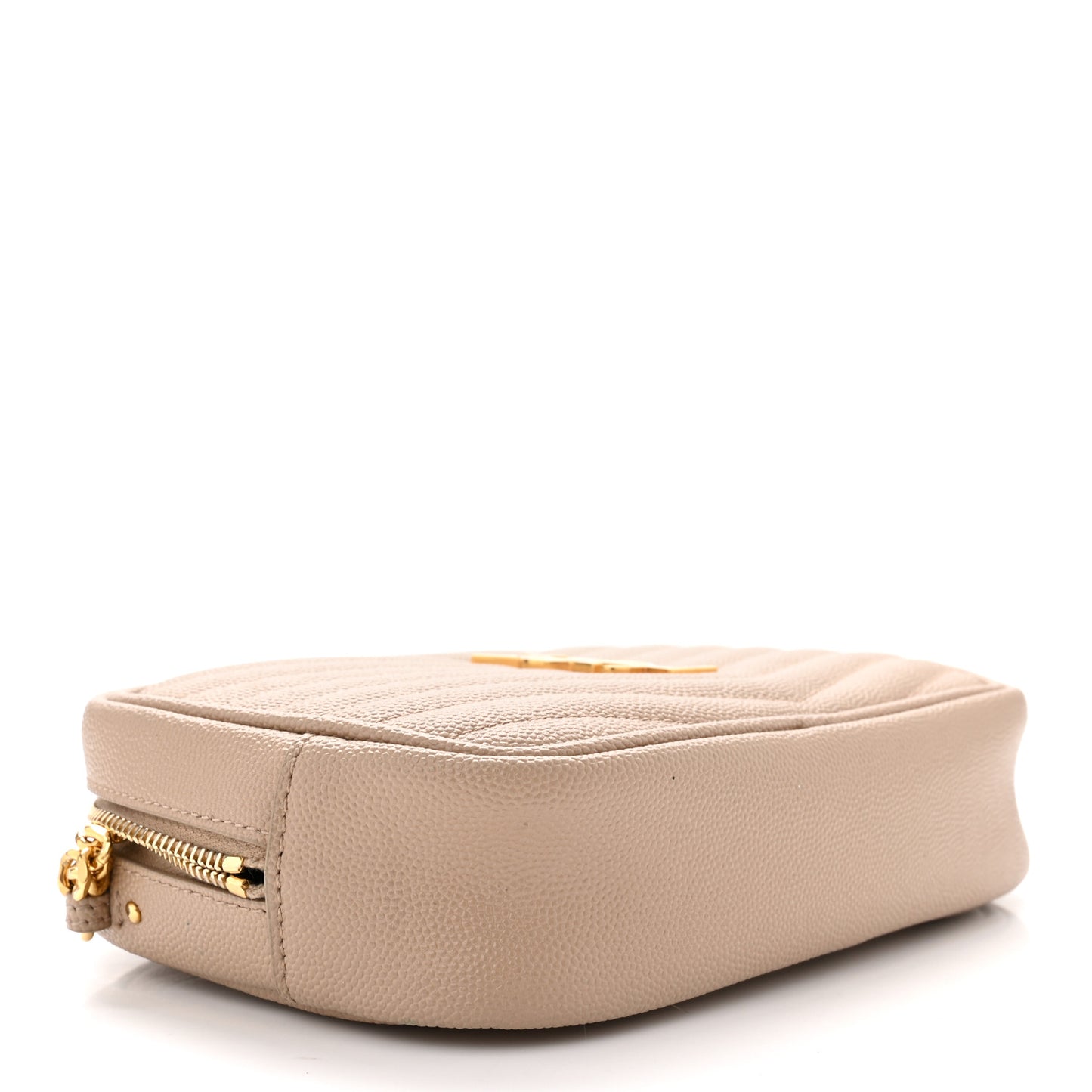 Grain De Poudre Matelasse Monogram Mini Lou Camera Bag Dark Beige