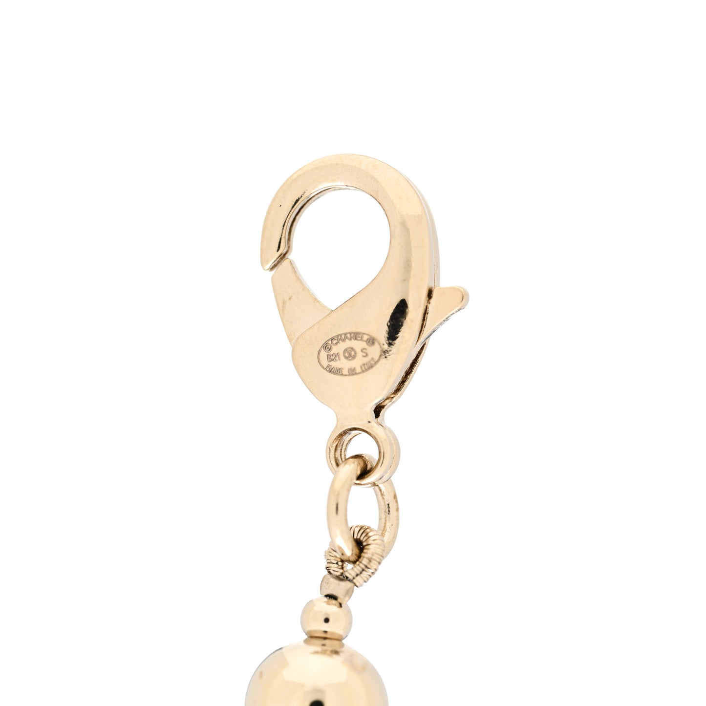 Metal Beaded CC Bracelet Gold