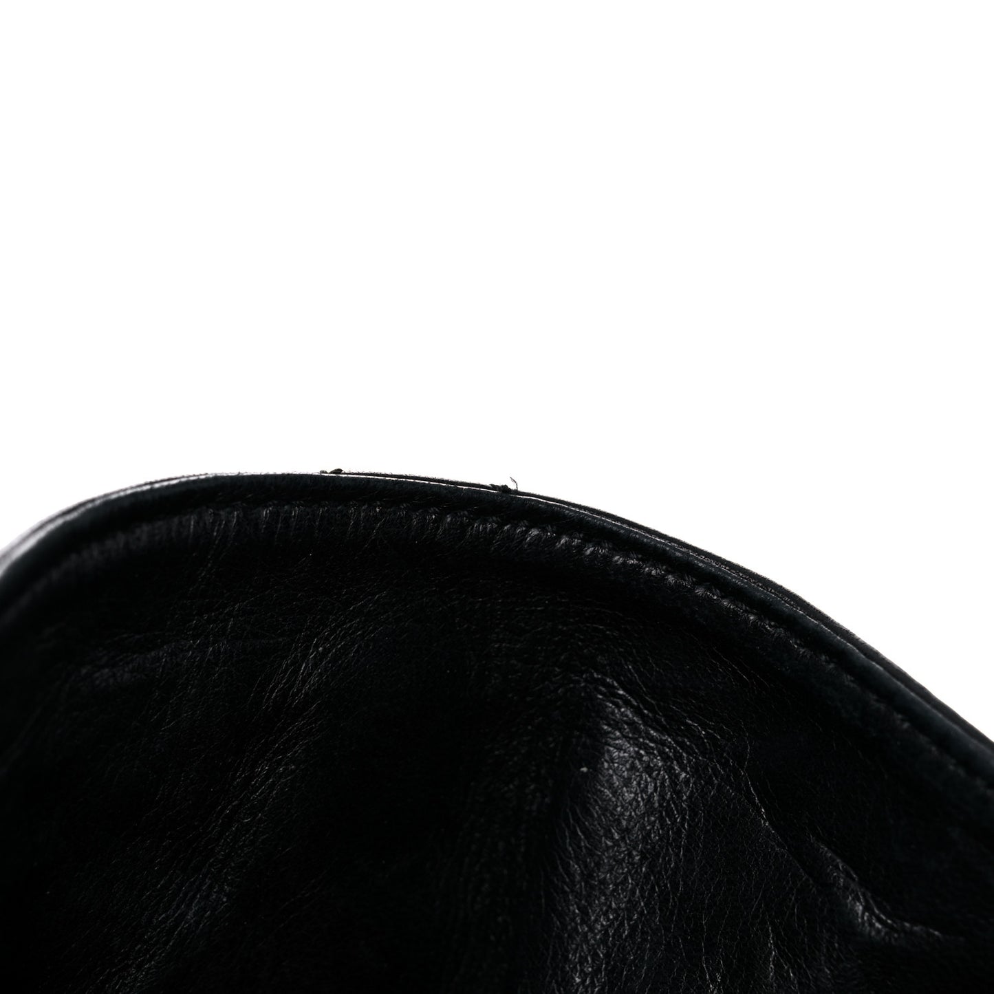 Lambskin Cannage Flap Shoulder Bag Black