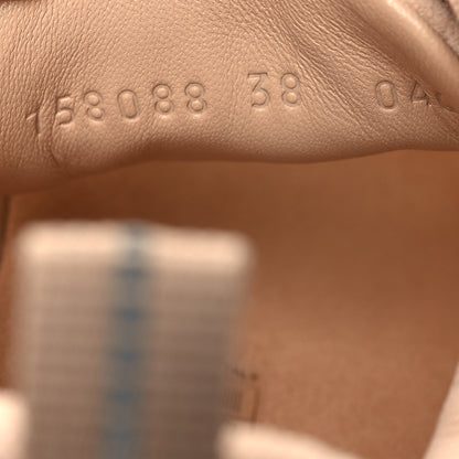 Gucci Tela Retino Mesh Crystal Suede GG Monogram Womens Gucci Run Sneakers 38 Light Powder Skin Rose Silver 6 of 10