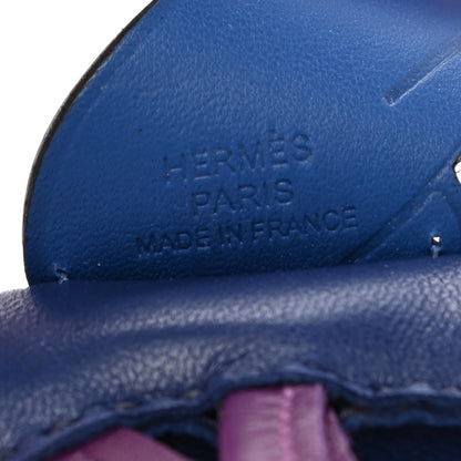 Hermes Milo Lambskin Grigri Rodeo Pegase Horse Bag Charm PM Bleu Saphir Violet Bleu France 3 of 4