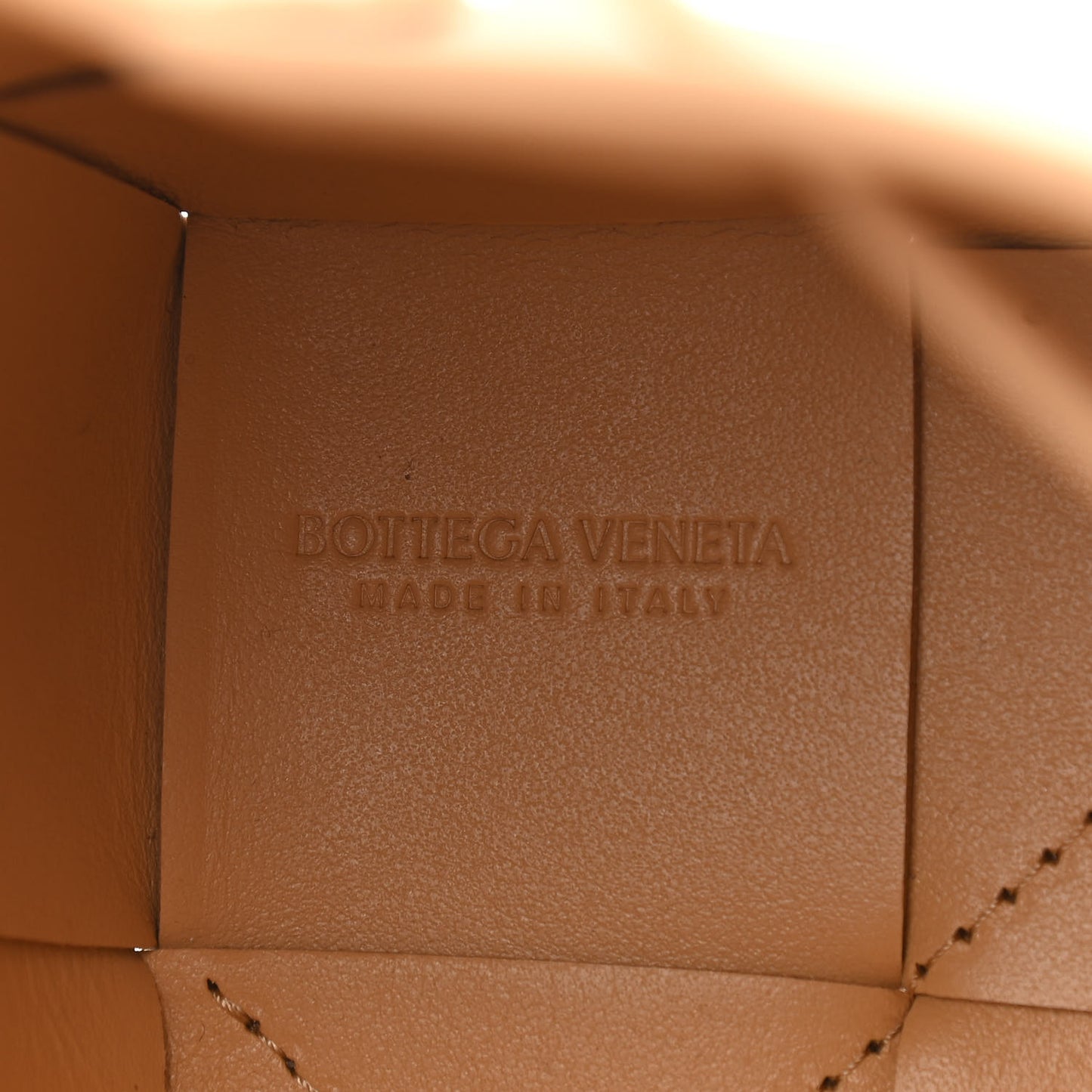 Nappa Maxi Intrecciato Mini Cassette Bucket Bag Almond