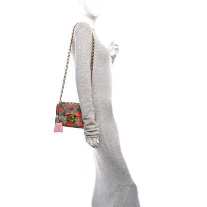 Gucci GG Supreme Monogram Strawberry Small Padlock Shoulder Bag 2 of 10