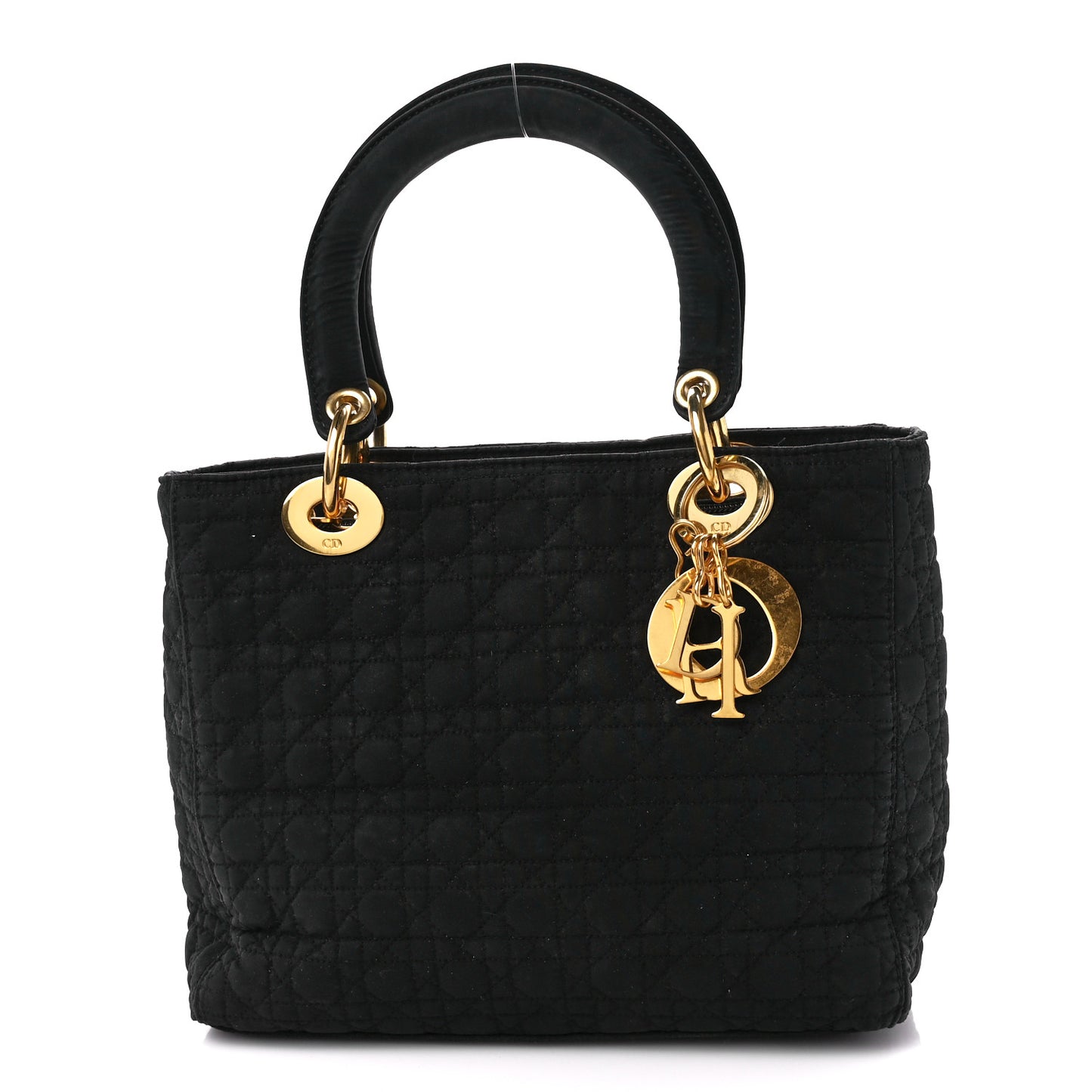Nylon Cannage Large Lady Dior Black