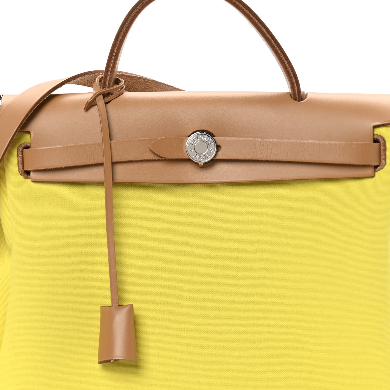 Hermes Military Toile Vache Hunter Herbag Zip Retourne 31 PM Lime Naturel Sable Rouge Garance 9 of 11
