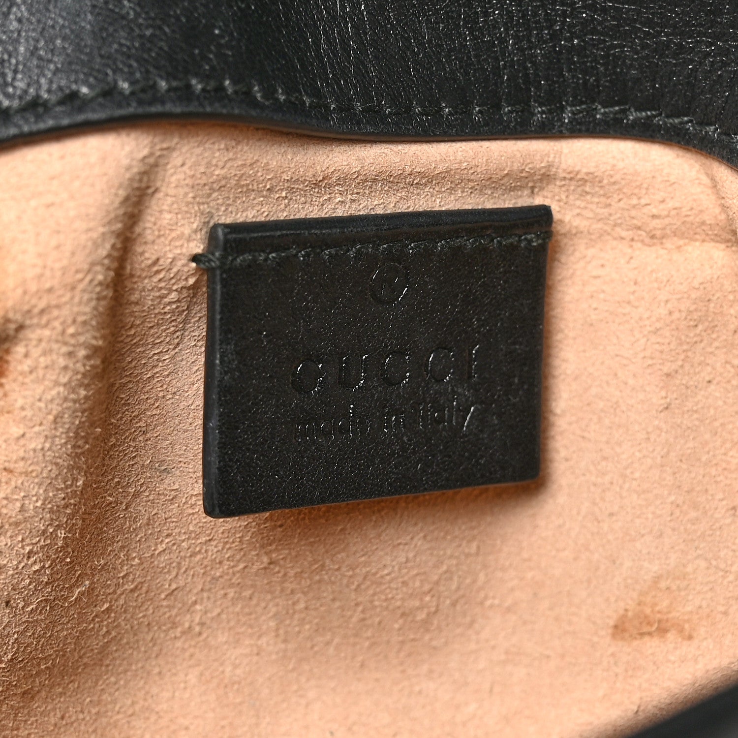 Gucci Calfskin Matelasse Super Mini GG Marmont Shoulder Bag Black 6 of 10