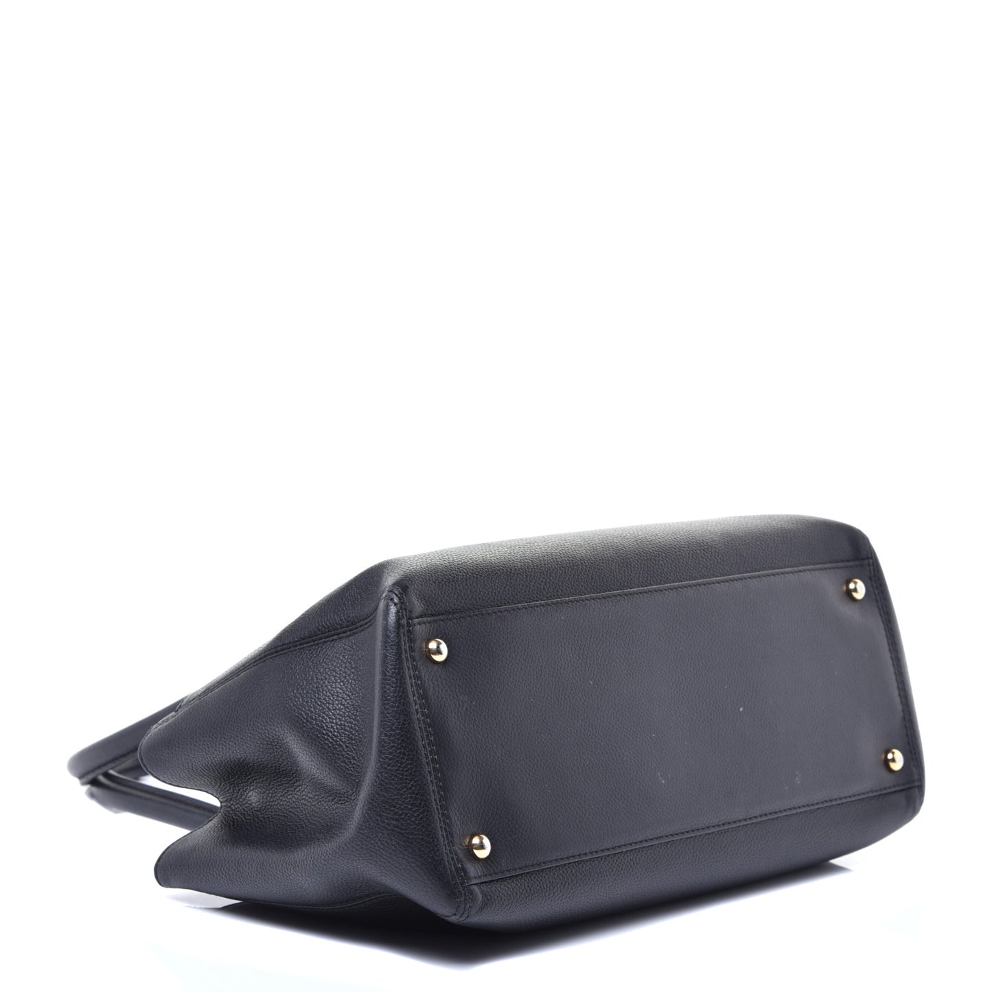 Calfskin Small Cerf Executive Shopper Tote Black