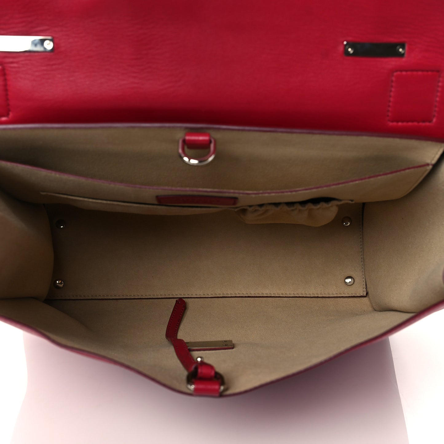 Lambskin Medium Shark Lock Satchel Red