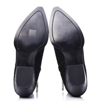 Saint Laurent Suede Lukas Ankle Boots 38 Black 6 of 10