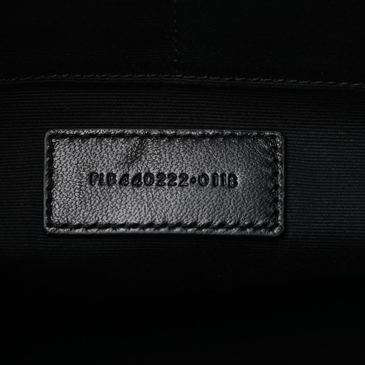 Saint Laurent Calfskin Matelasse Chevron Cassandre Monogram Document Holder Coal 9 of 10