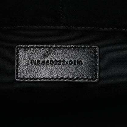 Saint Laurent Calfskin Matelasse Chevron Cassandre Monogram Document Holder Coal 9 of 10