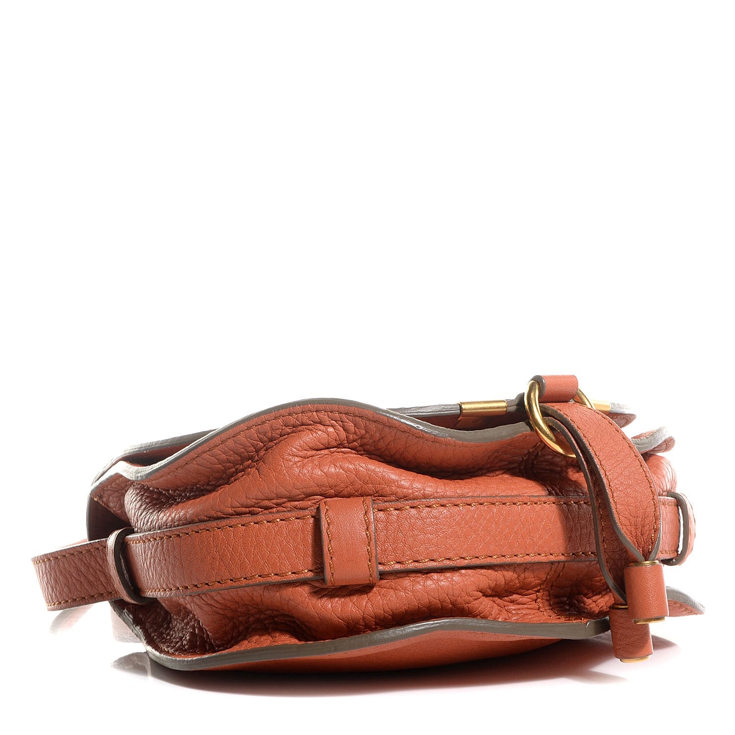 Chloe Calfskin Mini Marcie Round Crossbody Bag Tan 4 of 8