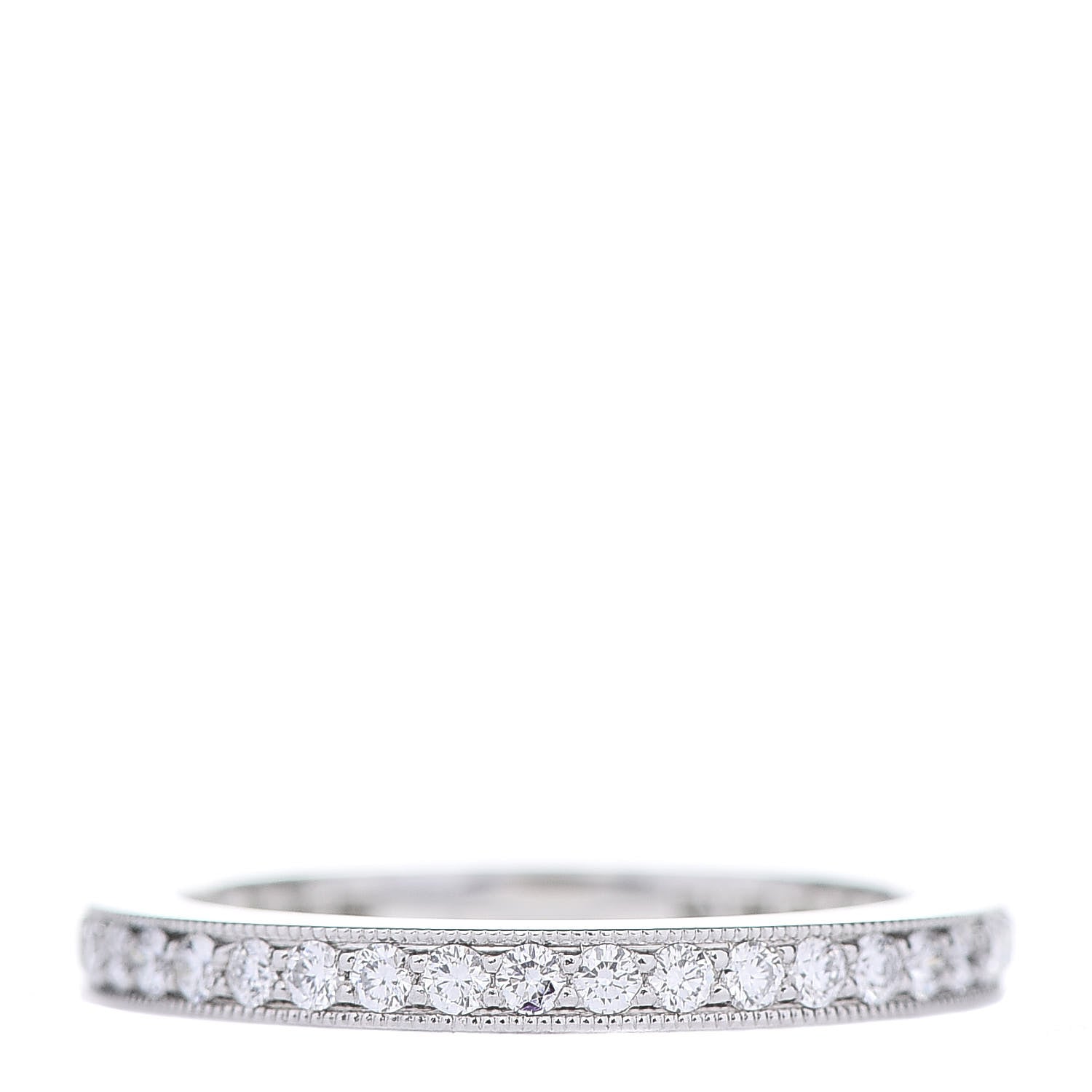 Tiffany Platinum Diamond 2mm Legacy Band Ring 50 5.25 3 of 5