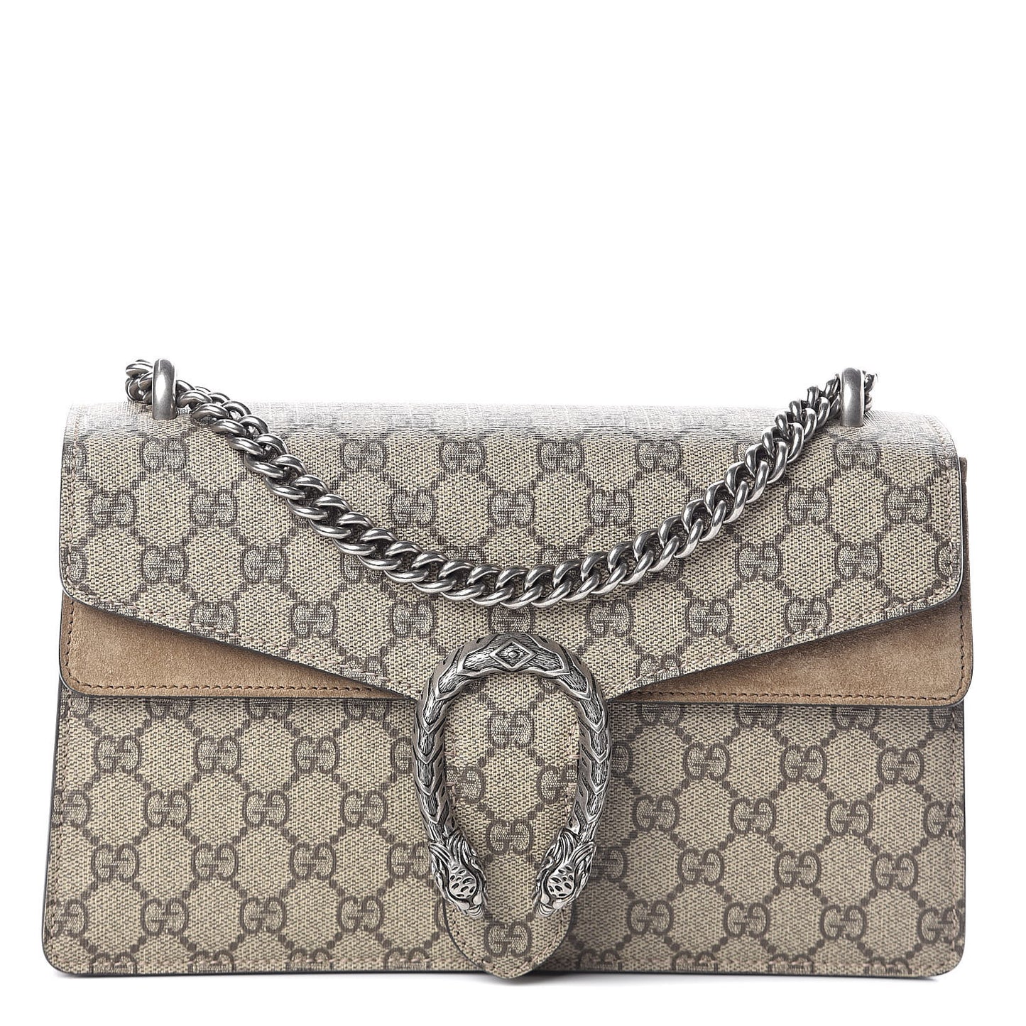 GG Supreme Monogram Small Dionysus Shoulder Bag Taupe