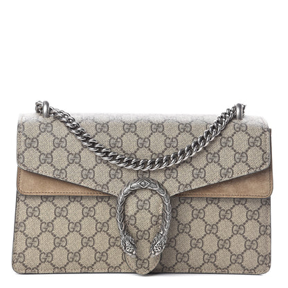 Gucci GG Supreme Monogram Small Dionysus Shoulder Bag Taupe 1 of 8