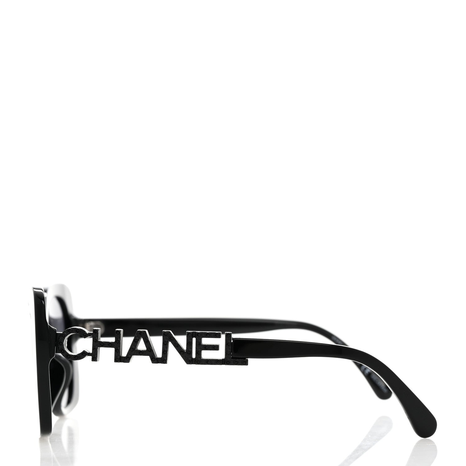 Chanel Acetate Strass Polarized Square Sunglasses 5422-B Black 3 of 8