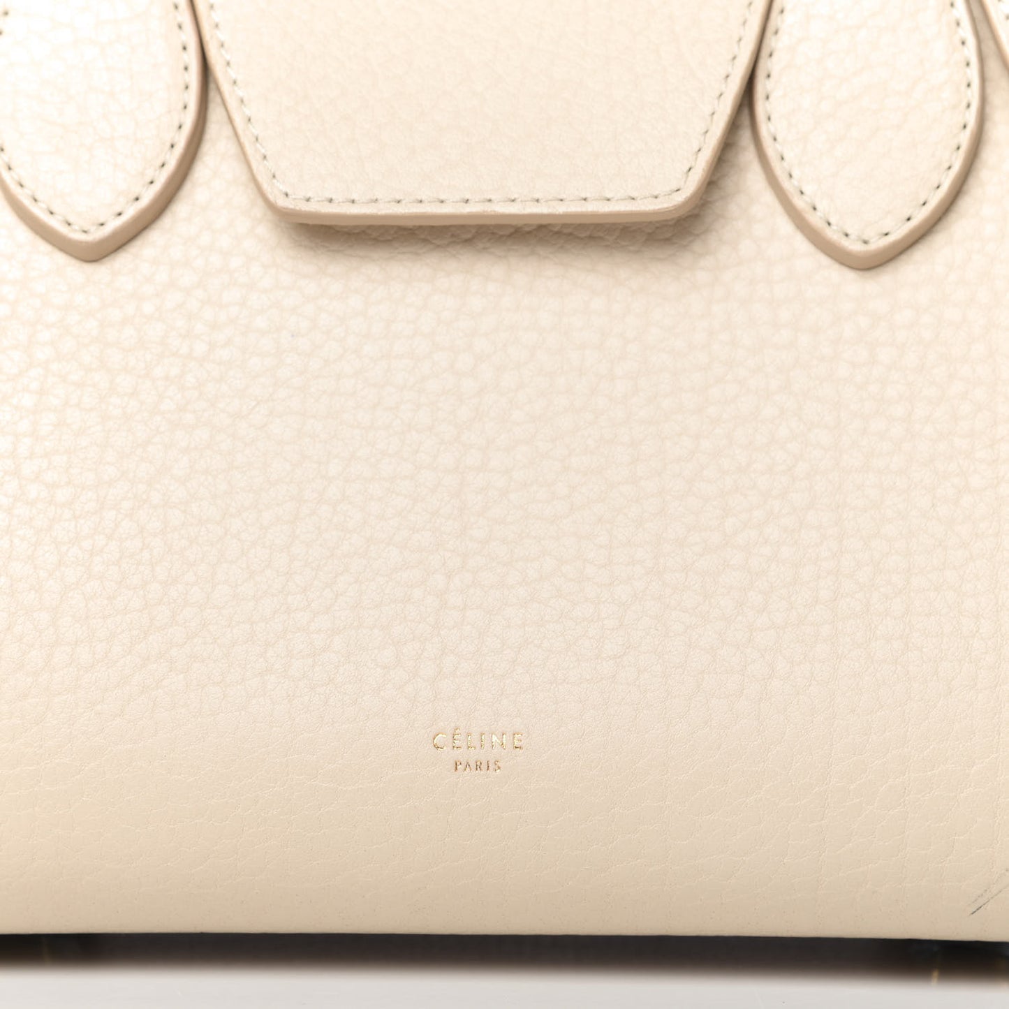 Crisped Calfskin Mini Tie Knot Tote Chalk
